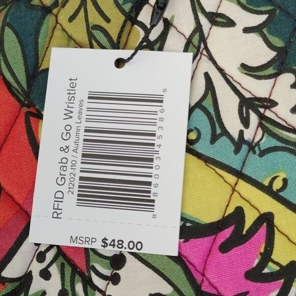 Vera Bradley RFID Grab & Go Wristlet in Autumn Leaves, Large - Picture 3 of 4